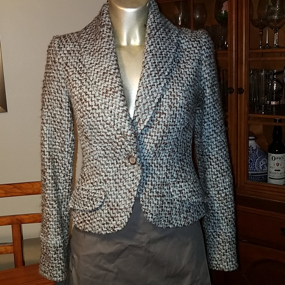 PHILLIPE ADEC Wool Boucle Tweet Jacket